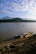 Thailand / Laos: Early morning boats on the Mekong River near Chiang Khong, Chiang Rai Province, Northern Thailand
