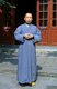 China: Monk, Linggu Si or Spirit Valley Temple, Zijin Shan, Nanjing, Jiangsu Province